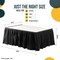 Ruffle Disposable Table Skirt 14 Ft Long Pleated Table Skirts with Adhesive Strip – Fits 6ft+ Rectangle or Round Tables – Ideal for Birthday Parties, Gender Reveal, Baby Showers & Event Decorations 6 pack by Exquisite